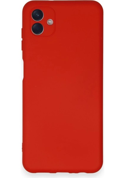 Samsung Galaxy A04 Kılıf Nano Içi Kadife Silikon - Kırmızı