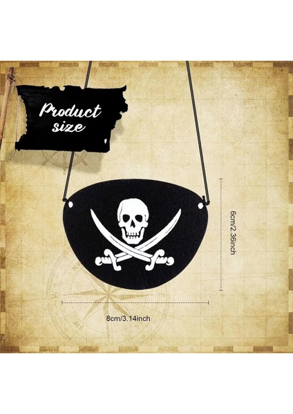 Ithal Vinleks Deri Korsan Göz Bandı - Lastikli &amp; Yumuşak fırsatları