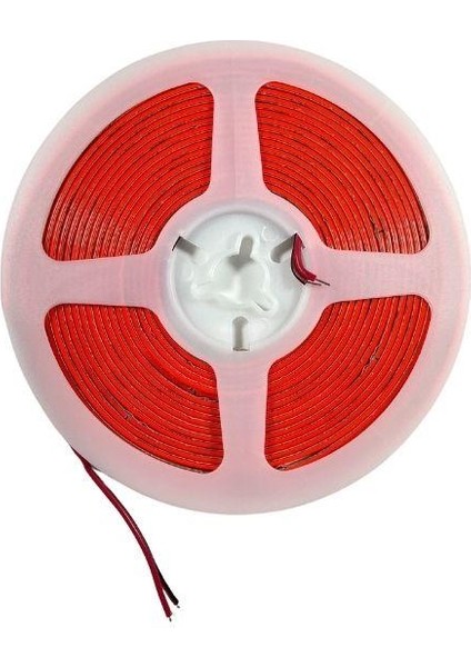 12V 3 mm İnce Esnek Cob Şerit LED Kırmızı 400 Ledli IP20 5m