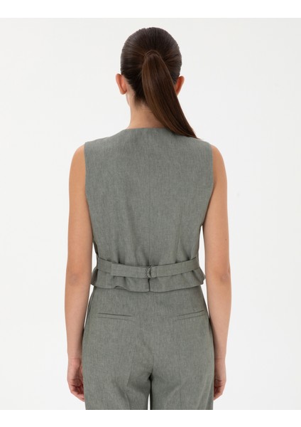 Kadın Haki Yelek 50306488-VR027 indirimleri