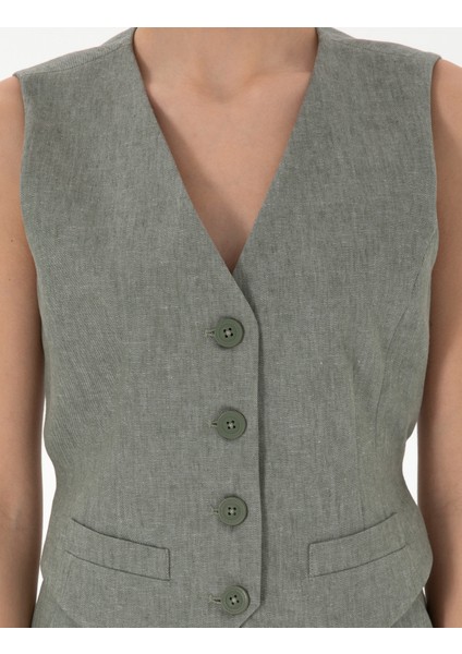 Kadın Haki Yelek 50306488-VR027