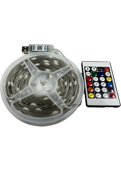 Usb'li 5V Yılbaşı LED Işık Dış Mekan, Rgb Pixel Akıllı Peri LED 10 Metre