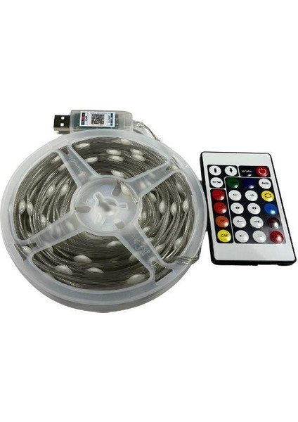 Usb'li 5V Yılbaşı LED Işık Dış Mekan, Rgb Pixel Akıllı Peri LED 10 Metre