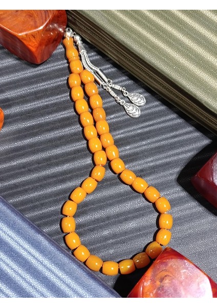 Sıkma Çubuk Kehribar Tesbih