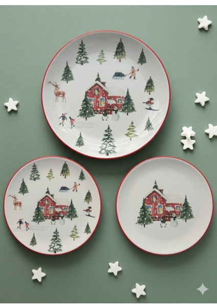 Winter Time /house 6lı Pasta Tabağı 26CM modelleri