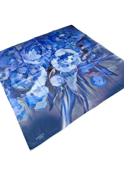 Emilya Rayon Çiçek Desenli Eşarp 90X90 cm