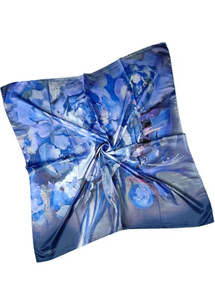 Emilya Rayon Çiçek Desenli Eşarp 90X90 cm modelleri