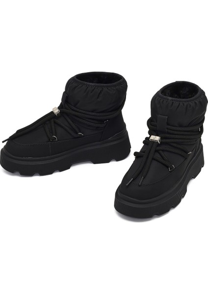 Kadın Siyah Bağcıklı Kalın Tabanlı Bot 25WFE494814 modelleri