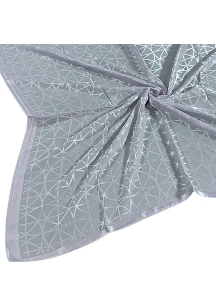 Mısırlı Eşarpları Devore Geometrik Desenli Eşarp