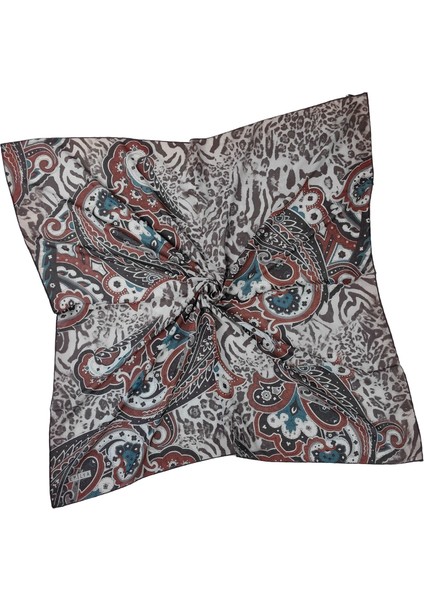 Emilya Fres Krep Leopar Desenli Eşarp 90X90 cm fiyatları