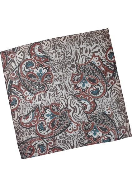 Emilya Fres Krep Leopar Desenli Eşarp 90X90 cm modelleri