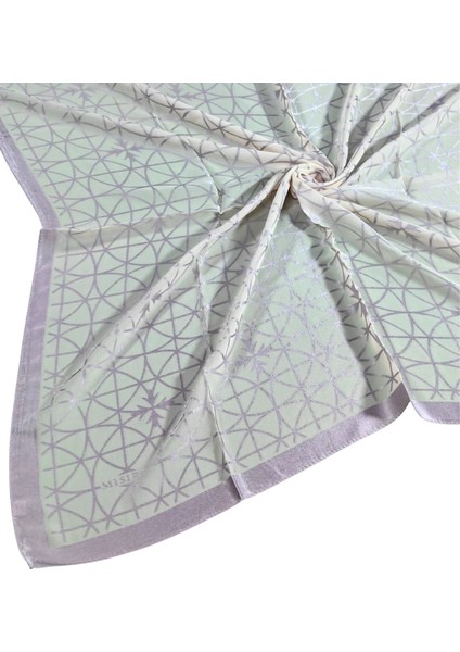 Mısırlı Eşarpları Devore Geometrik Desenli Eşarp