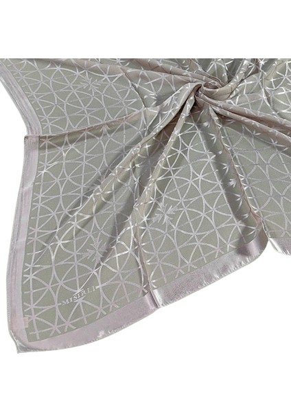 Mısırlı Eşarpları Devore Geometrik Desenli Eşarp