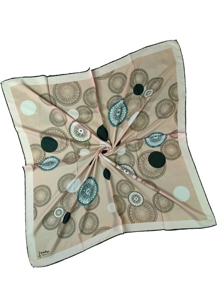 Emilya Kadın Fresh Şifon Desenli Geometrik Eşarp 90X90 cm modelleri