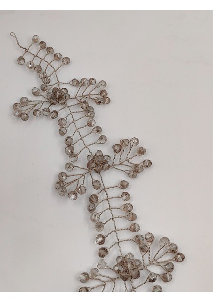 Boncuklu, Çiçekli Kristal Gelin Tacı Saç ve Türban Aksesuarı fiyatları