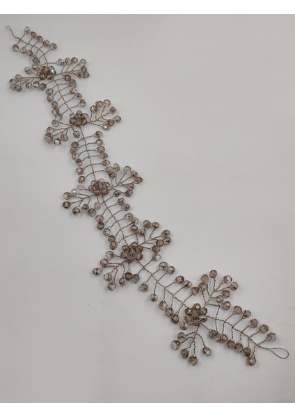 Boncuklu, Çiçekli Kristal Gelin Tacı Saç ve Türban Aksesuarı modelleri