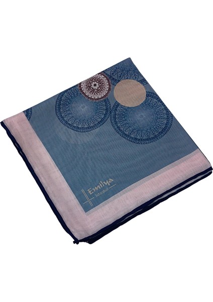 Emilya Kadın Fresh Şifon Desenli Geometrik Eşarp 90X90 cm modelleri