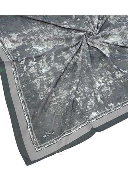 Valino Bulut Desenli Şifon Eşarp – 90X90 cm