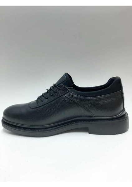 Hakiki Deri Topuklu Kauçuk Taban Siyah Renk Geniş Kalıp Kışlık Erkek Ayakkabı C-9816064MRTT modelleri