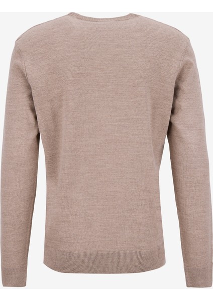 Bisiklet Yaka Basic Düz Bej Erkek Kazak PBF5WM-KZK9557 fiyatları