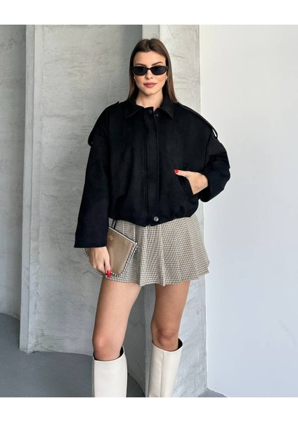 Yeni Sezon Oversize Süet Bomber Ceket fırsatları