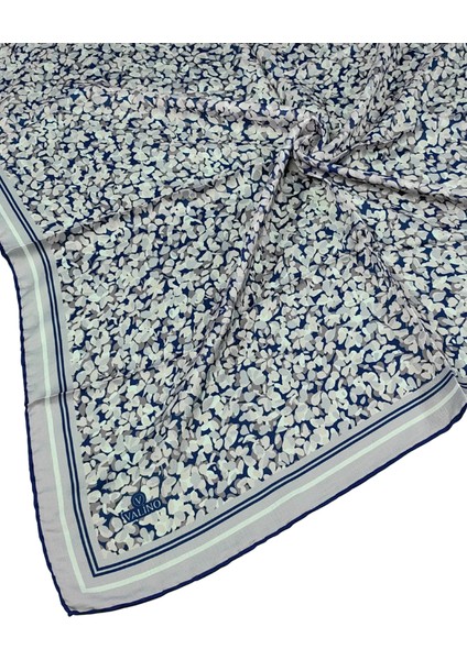 Valino Çiçek Desenli Şifon Eşarp – 90X90 cm