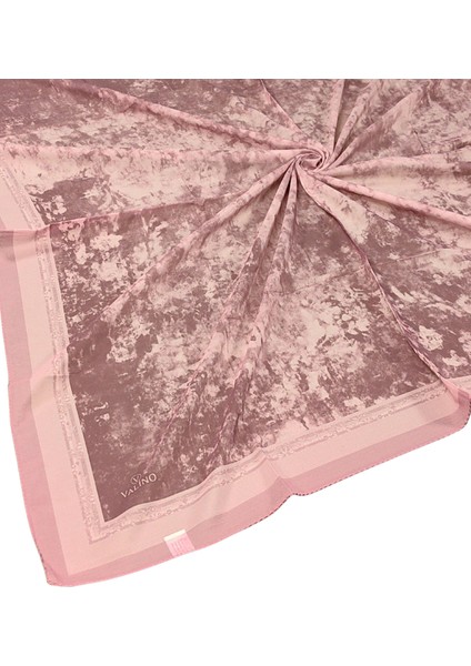 Valino Bulut Desenli Şifon Eşarp – 90X90 cm