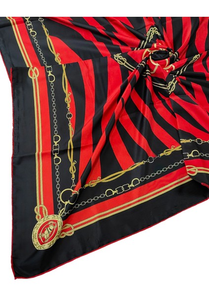 Vesi Eşarp Zincir Desenli Sport Twill Eşarp 120X120 cm modelleri