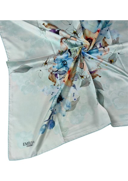 Emilya Rayon Çiçek Desenli Şal Eşarp 90X90 cm fiyatları