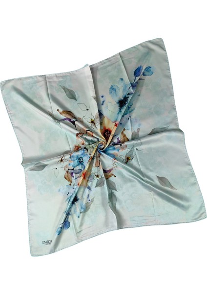 Emilya Rayon Çiçek Desenli Şal Eşarp 90X90 cm modelleri