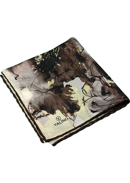 Valino Çiçek Desenli Şifon Eşarp – 90X90 cm modelleri