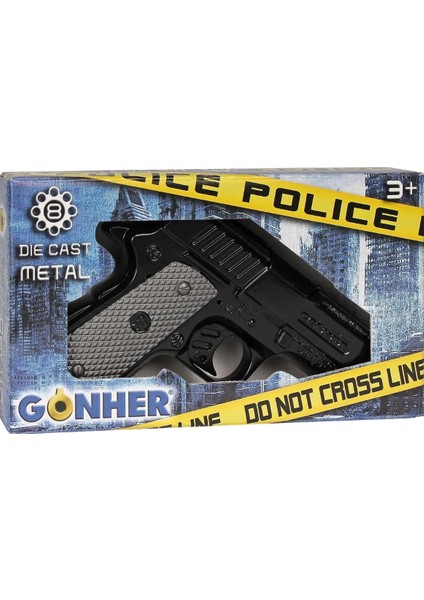 Gonher 8 Li Siyah Mantar Koleksiyon Polis Tabancası