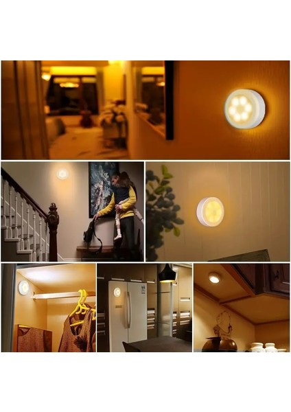 3' Lü Şarjlı LED Gece Lambası - Hareket Sensörlü, Kablosuz ve Taşınabilir Aydınlatma modelleri