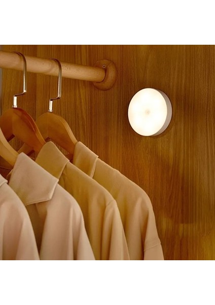 3' Lü Şarjlı LED Gece Lambası - Hareket Sensörlü, Kablosuz ve Taşınabilir Aydınlatma