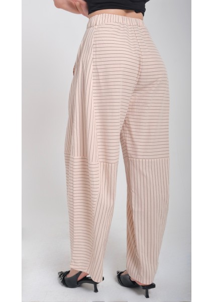 Kadın Çizgili Havuç Pantolon indirimleri