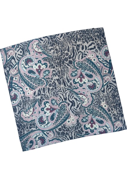 Emilya Fres Krep Leopar Desenli Eşarp 90X90 cm modelleri