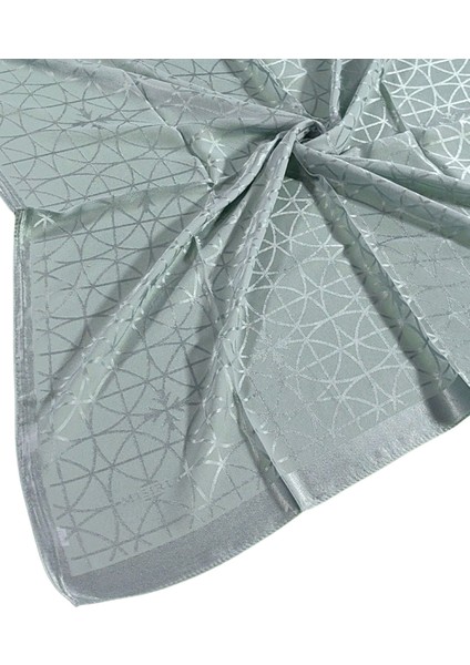 Mısırlı Eşarpları Devore Geometrik Desenli Eşarp