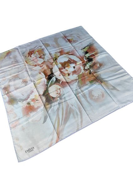 Emilya Rayon Çiçek Desenli Eşarp 90X90 cm