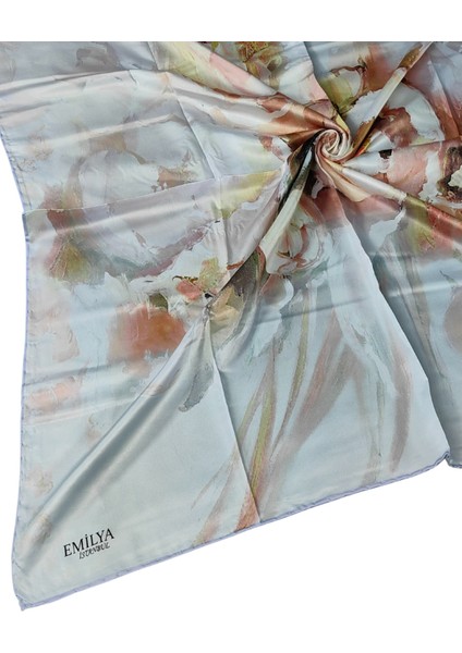 Emilya Rayon Çiçek Desenli Eşarp 90X90 cm modelleri