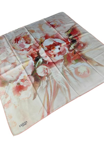 Emilya Rayon Çiçek Desenli Eşarp 90X90 cm