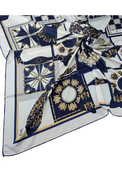 Vesi Eşarp Desenli Sport Twill Eşarp 120X120 cm
