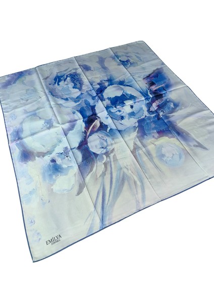 Emilya Rayon Çiçek Desenli Eşarp 90X90 cm