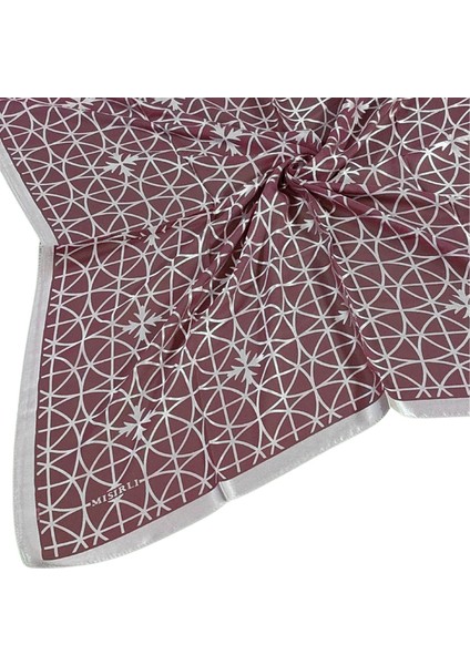 Mısırlı Eşarpları Devore Geometrik Desenli Eşarp