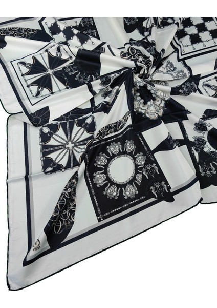 Vesi Eşarp Desenli Sport Twill Eşarp 120X120 cm
