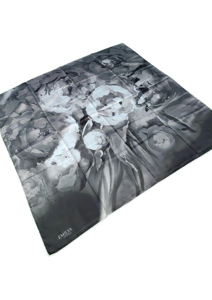 Emilya Rayon Çiçek Desenli Eşarp 90X90 cm