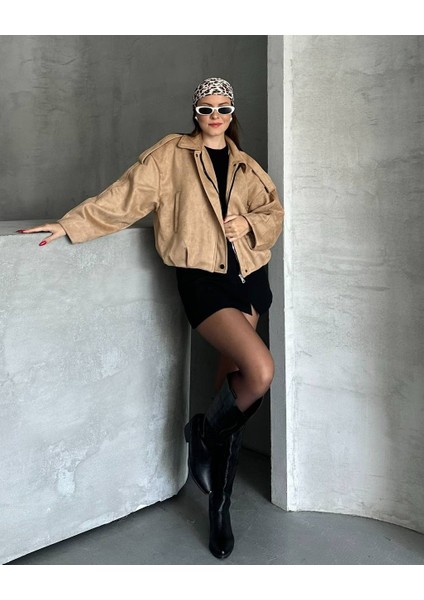 Yeni Sezon Oversize Süet Bomber Ceket indirimleri