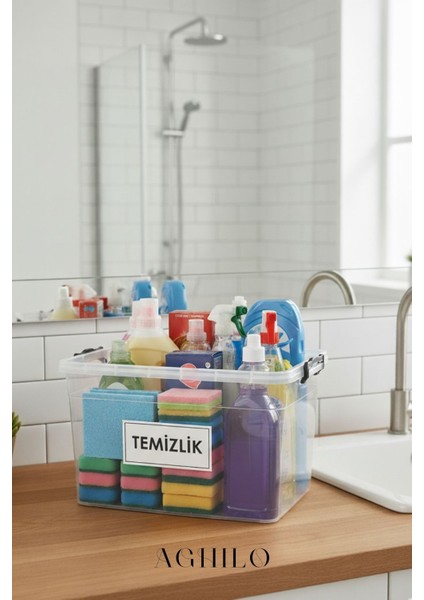 Kilitli Saklama Kabı 3'lü – Kapaklı & Şeffaf Erzak / Düzenleme Kutusu fiyatları