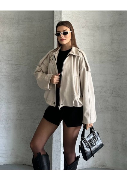 Yeni Sezon Oversize Süet Bomber Ceket indirimleri