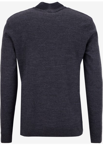 Dik Yaka Basic Düz Antrasit Erkek Kazak PBF5WM-KZK9556 fiyatları