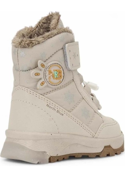 Içi Yünlü Su Geçirmez Soğuğa Dayanıklı Çocuk Boğazlı Bot - Krem - 22 fırsatları